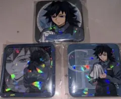 鬼滅の刃 ufotable モクテル 冨岡義勇 グリッター缶バッジ 4点セット