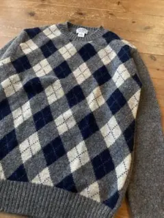 OLD BEAMS 旧タグ アーガイル ウールニットセーター 90s