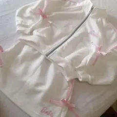 セットアップ　Barbie　白ピンク　110