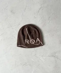 25ss ROA Beanie logo ロア ビーニー DARK BROWN - メルカリ