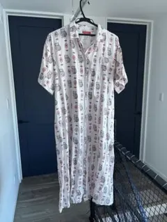 フクロウ柄 半袖シャツワンピース マライカ マタニティ Anina