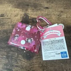 新品　サンリオ　秘密メロクロ　PVCポーチ　ハート型カラビナ付き