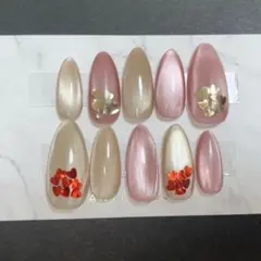 微粒子マグ　ハート　ネイルチップ