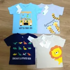 ⑨新品　８０センチ　男の子　半袖　Tシャツ　４枚セット　動物　かっこいい