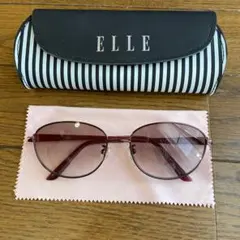 ELLE 赤 オーバル サングラス ケース付き　新品のサムネイル