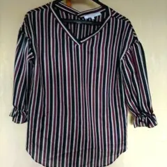 UNTITLED☆ボーダーカットソー オフィスカジュアル