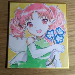 ミニ色紙】自作手描きイラスト 東方project 紅美鈴 - メルカリ