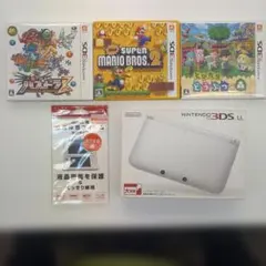 限定品 Newニンテンドー3DS LL マリオ仕様 本体 ソフト3本よりどり