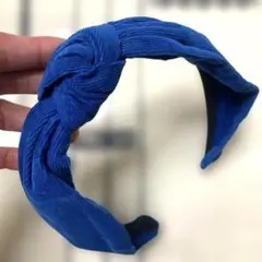 美品|Jennifer Ouellette コーデュロイカチューシャ　ターコイズ