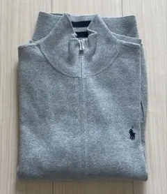 Polo Ralph Lauren コットンニットフルジップ セーター グレー