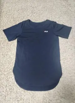 【美品】FILA 半袖スポーツTシャツ Mサイズ ネイビーのサムネイル