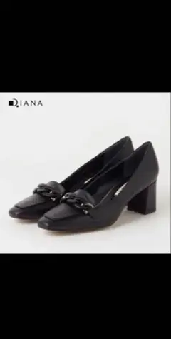 Diana ブラック ハイヒール パンプス