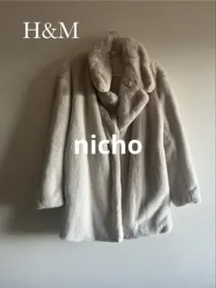 H&M フェイクファーコート ベージュ