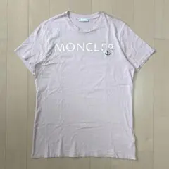モンクレール Tシャツ 国内正規品 シルバー ロゴ ワッペン 半袖 ピンク Lのサムネイル