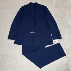 84 クリーニング済　グリーンレーベル　スーツ　ネイビー　50 XL