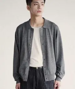 WYM T/C BASIC KNIT SHIRT CARDIGAN
