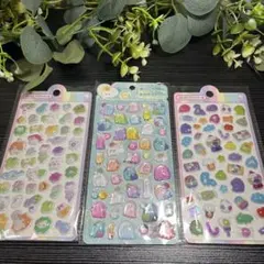 新品未開封！カラフルキャラクターシール3枚セット