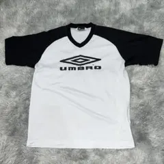 UMBRO Vネックシャツ ホワイト/ブラック L