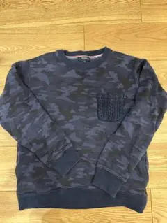 BEAMS HEART 迷彩柄 カモフラージュスウェットSサイズ　ネイビー