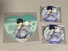 ブルーロック　糸師凛　サンリオ　缶バッジ　特典　ハート型コースター