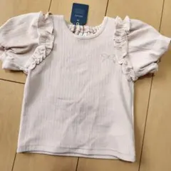 Cottoli フリル付きピンクTシャツ