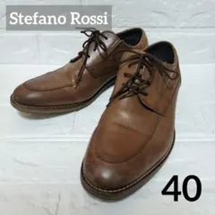 Stefano Rossi ビジネスシューズ レースアップ レザー ブラウン