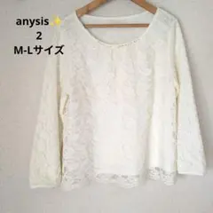 anysis✨️/M-Lサイズ/トップス/カットソー/ホワイト/レース✨️