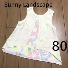 サニーランドスケープ＊トップス ノースリーブ 花柄 女の子 ベビー 80のサムネイル