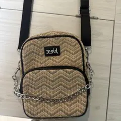 x-girl ジグザグパターン ショルダーバッグ