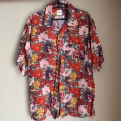 KARL HELMUT フラワープリント 半袖アロハシャツ　ヴィンテージ