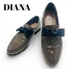 DIANA ダイアナ　エナメル　リボン　ローファー