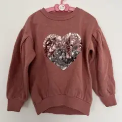 next スパンコールトレーナー　ピンク　116cm