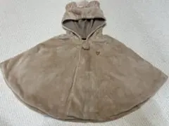くま耳付き ベビーポンチョ ミキハウス