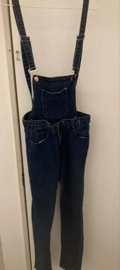 美品 デニム オーバーオール スキニーデニム ストレッチ ジーンズ 2WAY