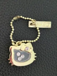 新品 非売品 ハローキティ フェイス型キーホルダー クリスタル付き 2007年