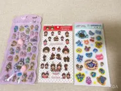 シール３点セット　ぷっくりシール　おしりシール　モンチッチ