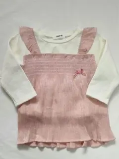 SLAP SLAP キラキラシフォンチュニック　ドッキングトレーナー 90cm