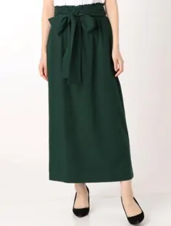 【美品】コトリカ ウエストギャザースカート グリーン M