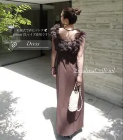 新品 Acka. volume tulle dress ブラウン - メルカリ