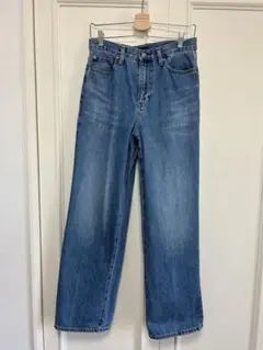 ワイドストレートデニム ライトブルー 25