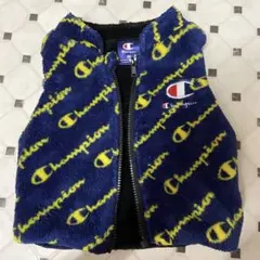 【美品】Champion ベビー　フリース　ボアベスト　総柄　80
