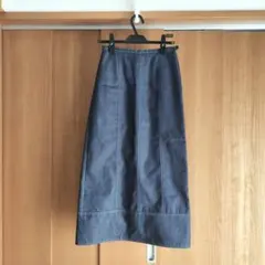 COMME CA ISM デニムロングスカート インディゴ S スリットのサムネイル
