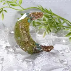 オルゴナイト　ダイヤモンドムーン☘️ペリドット・ターコイズ・フローライト