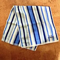 お値下中★【新品】 renoma 青と白のストライプ フェイスタオル