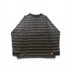 90s リーバイス ヘンリーネック ボーダー L/S Tシャツ USA製 Lのサムネイル