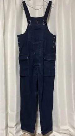 〔目立った汚れなし〕RAG MACHINE ダークブルー オーバーオール