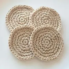 麻ひものコースター4枚セット ハンドメイド