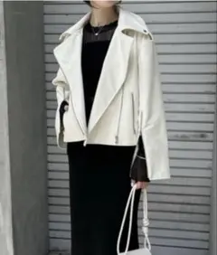 COLLAGE GALLARDAGALANTE エコレザー ライダースジャケット