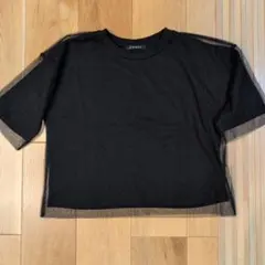 INGNI 半袖Tシャツ ブラック メッシュレイヤード Mサイズのサムネイル