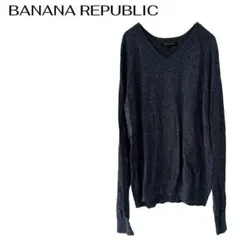 バナナリパブリック　長袖Vネック　ニットセーター　ビジネスシンプル 綿